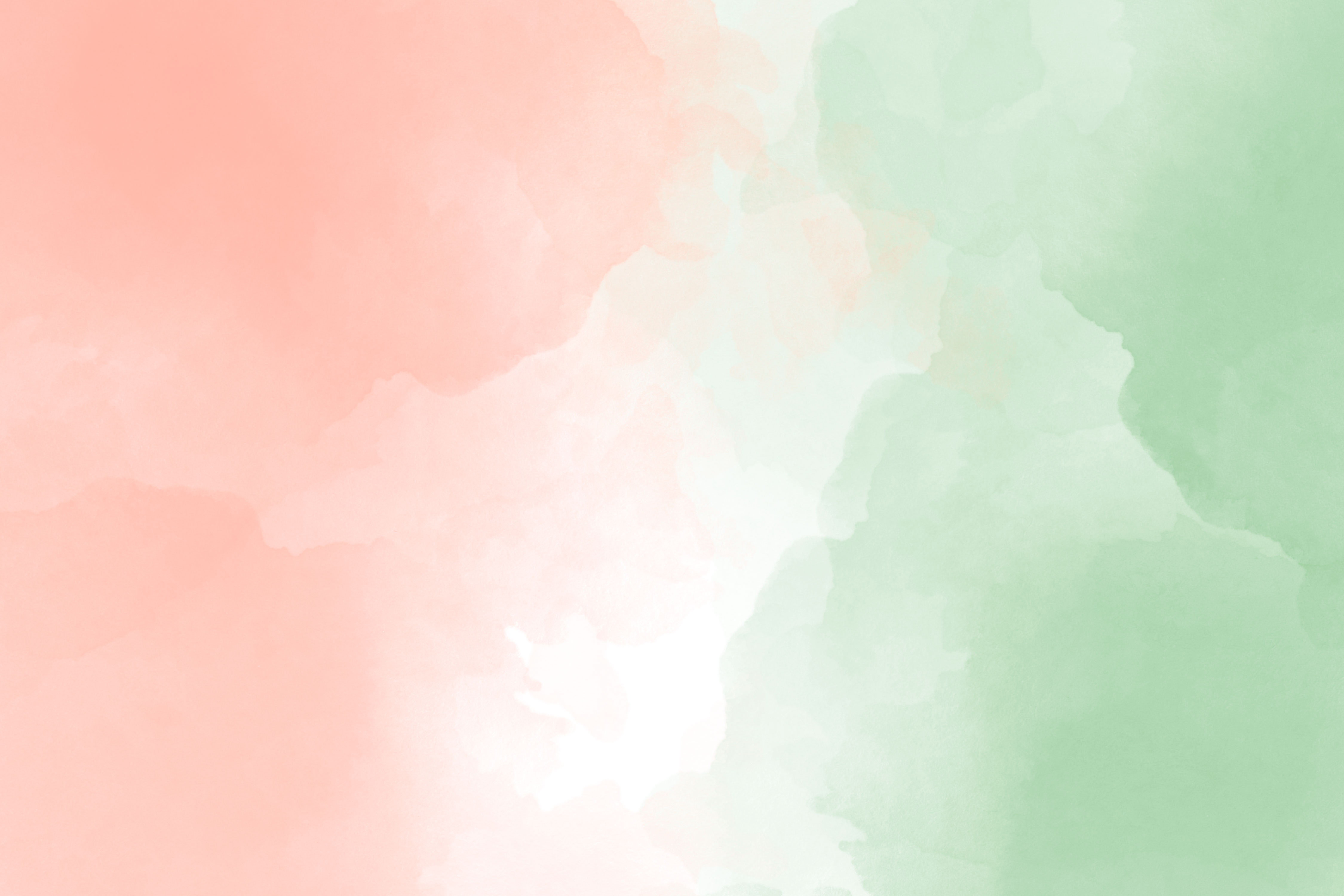 peach green watercolor background